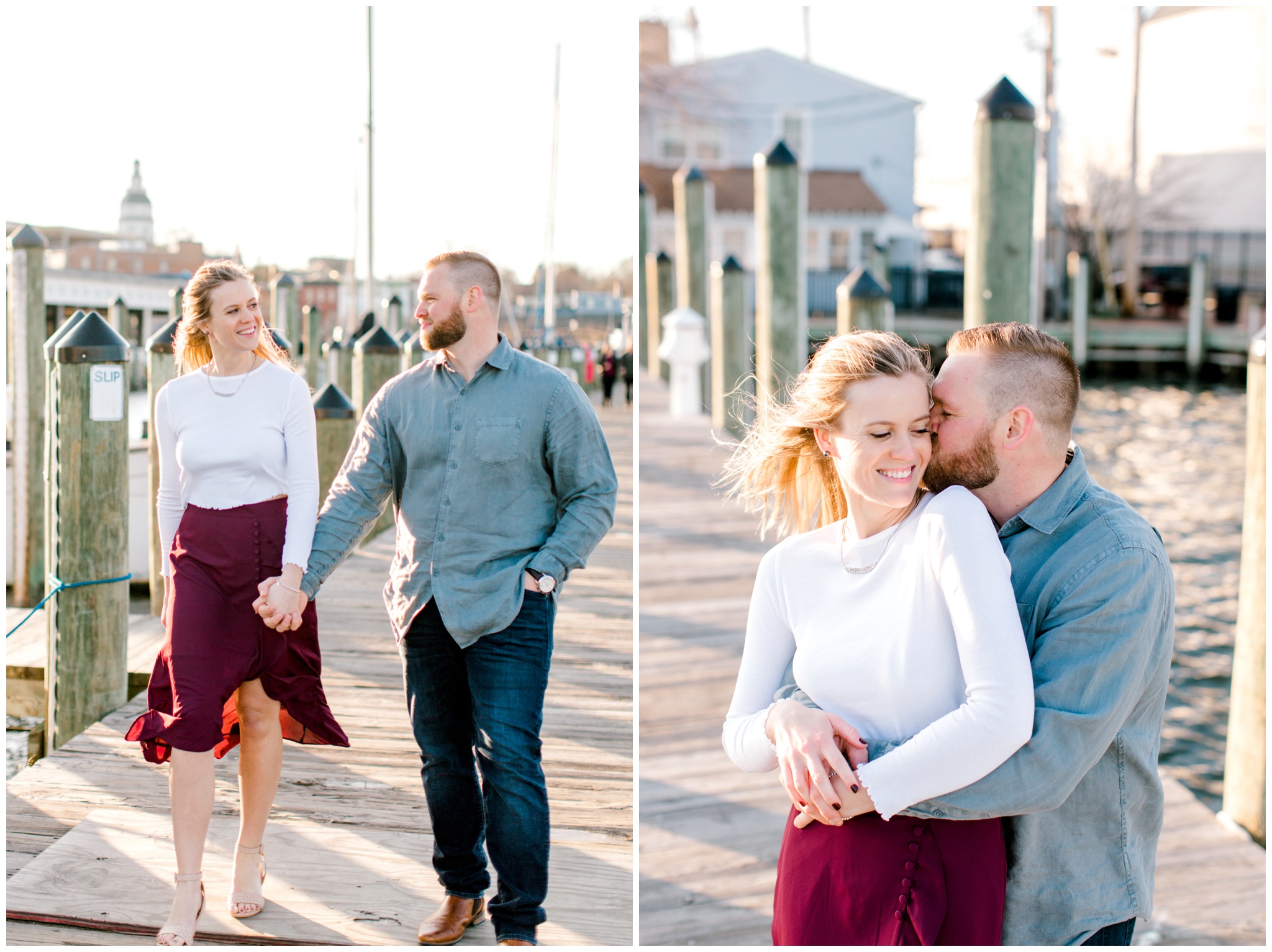 Downtown Annapolis Engagement Session - Check out this cute Annapolis Engagement Session. We took images on the docks, down the alleyways, near the statehouse, and more! 