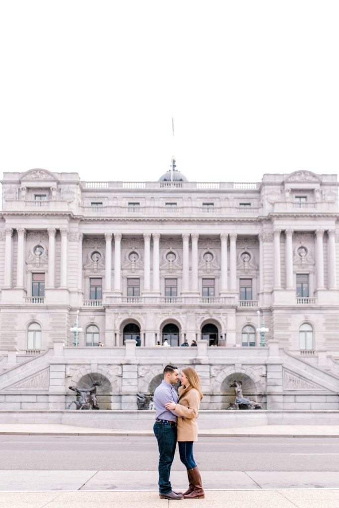 Couple in front of the Library of Congress