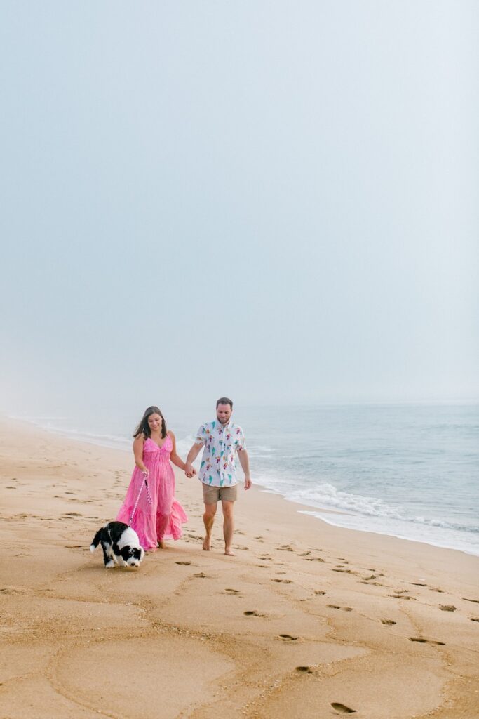 Couples beach portraits Fenwick Island Delaware — Connor and Nathalie anniversary session