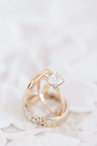 handmade wedding ring and diamond engagement ring