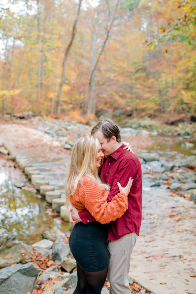 Fall engagement photography in McLean VA