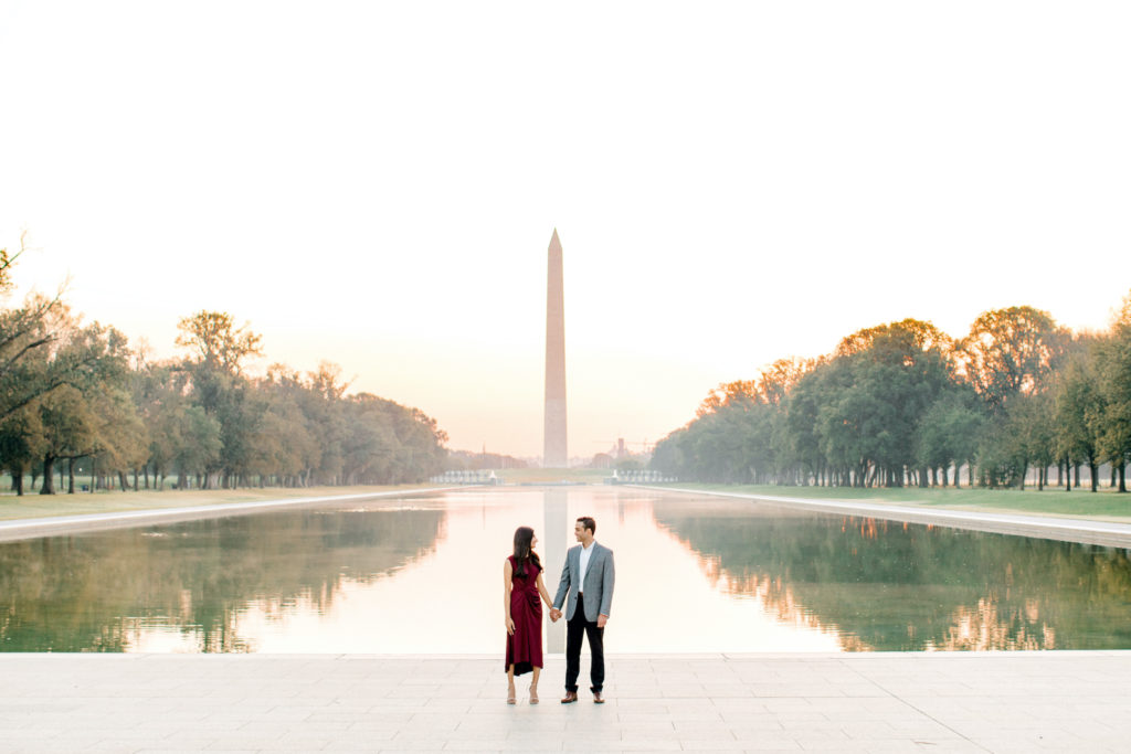 lincoln memorial engagement photos in washington dc